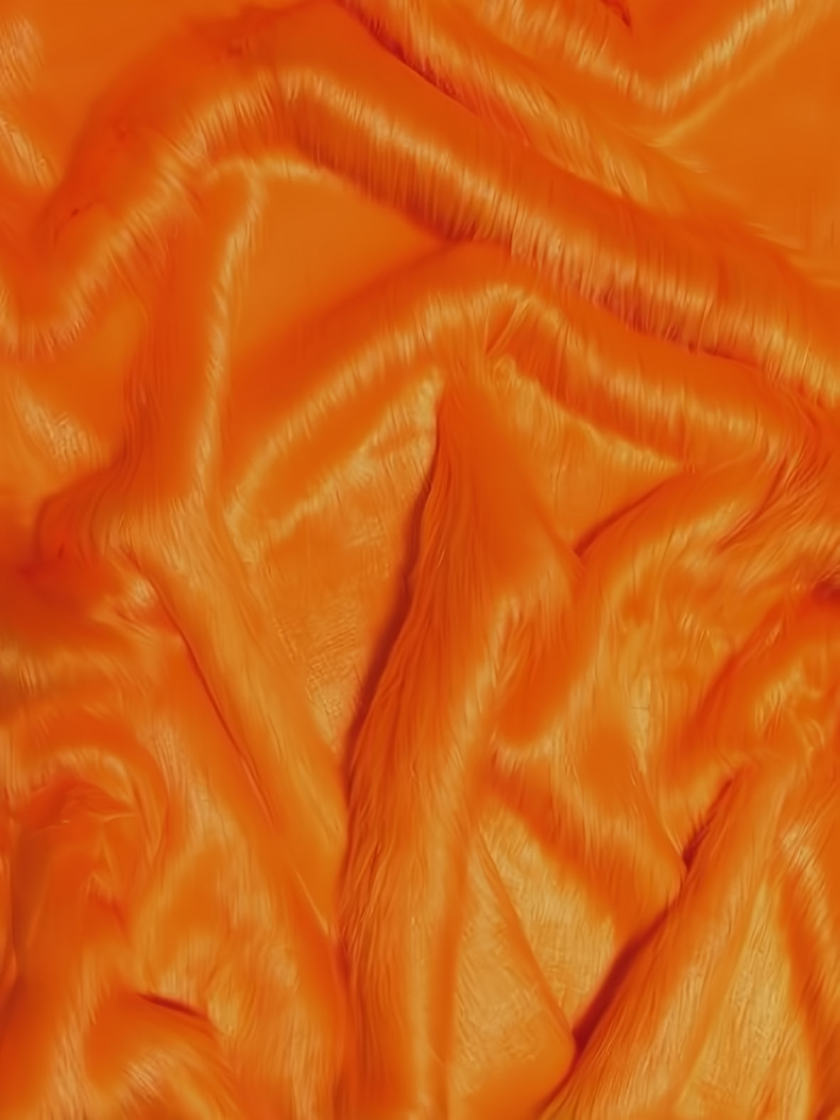 Orange Shaggy faux fur swatch