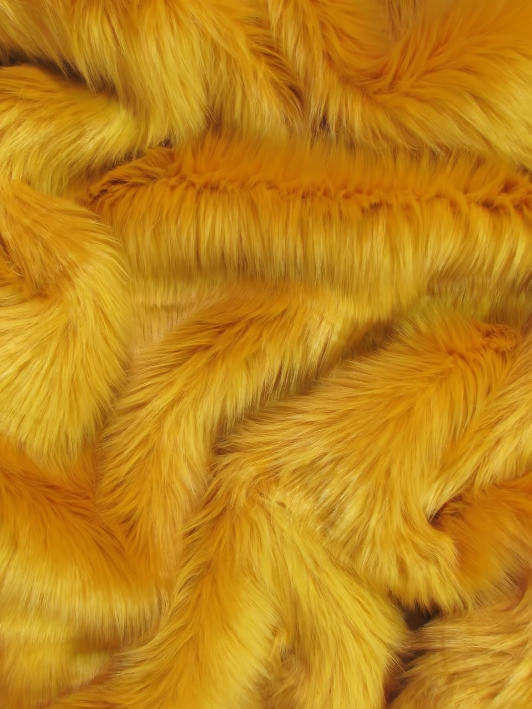 Saffron Shaggy faux fur swatch
