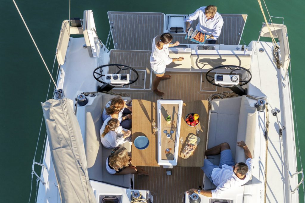 Charter crew on a yacht