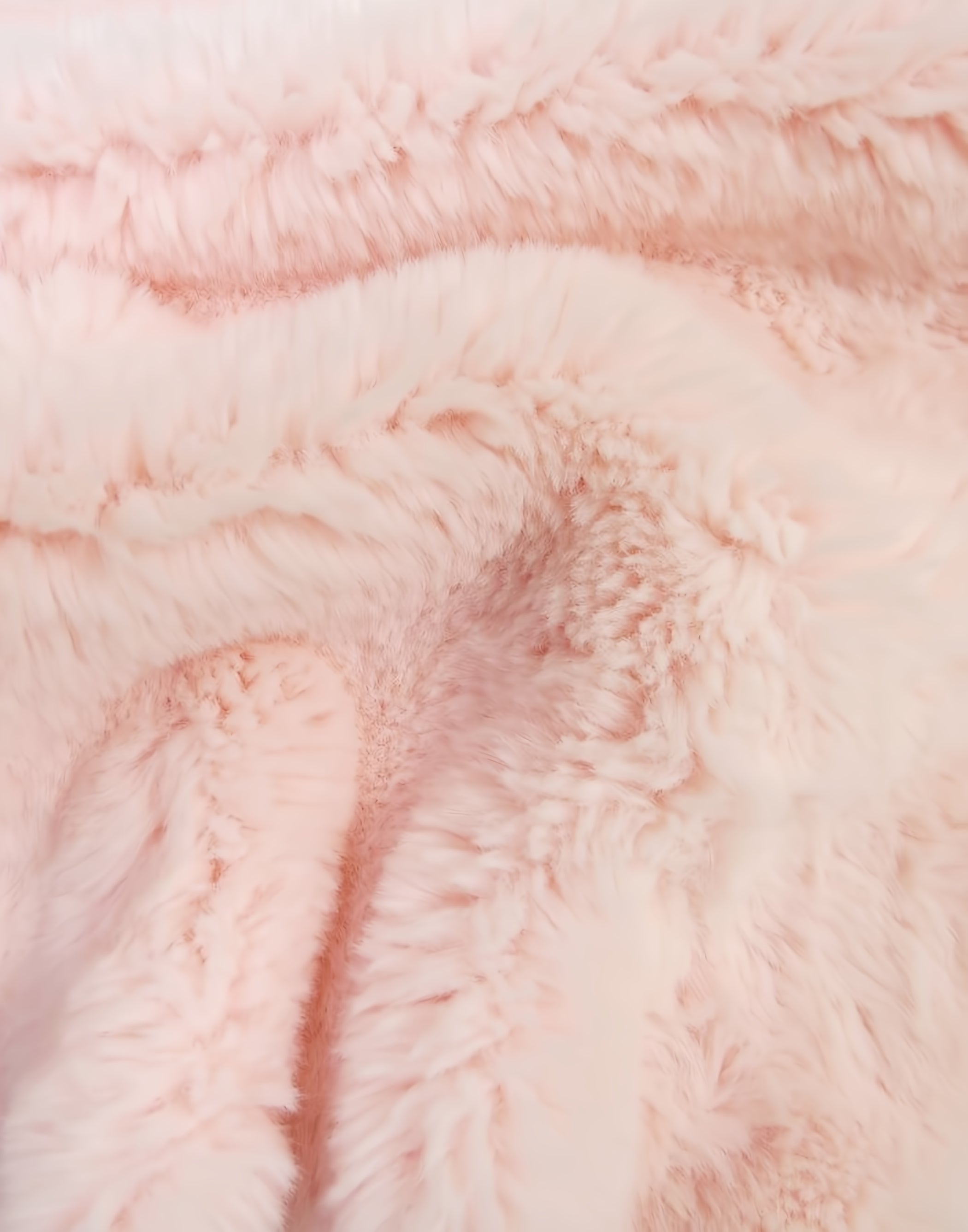 Arctic Rabbit Minky / Light Pink faux fur swatch