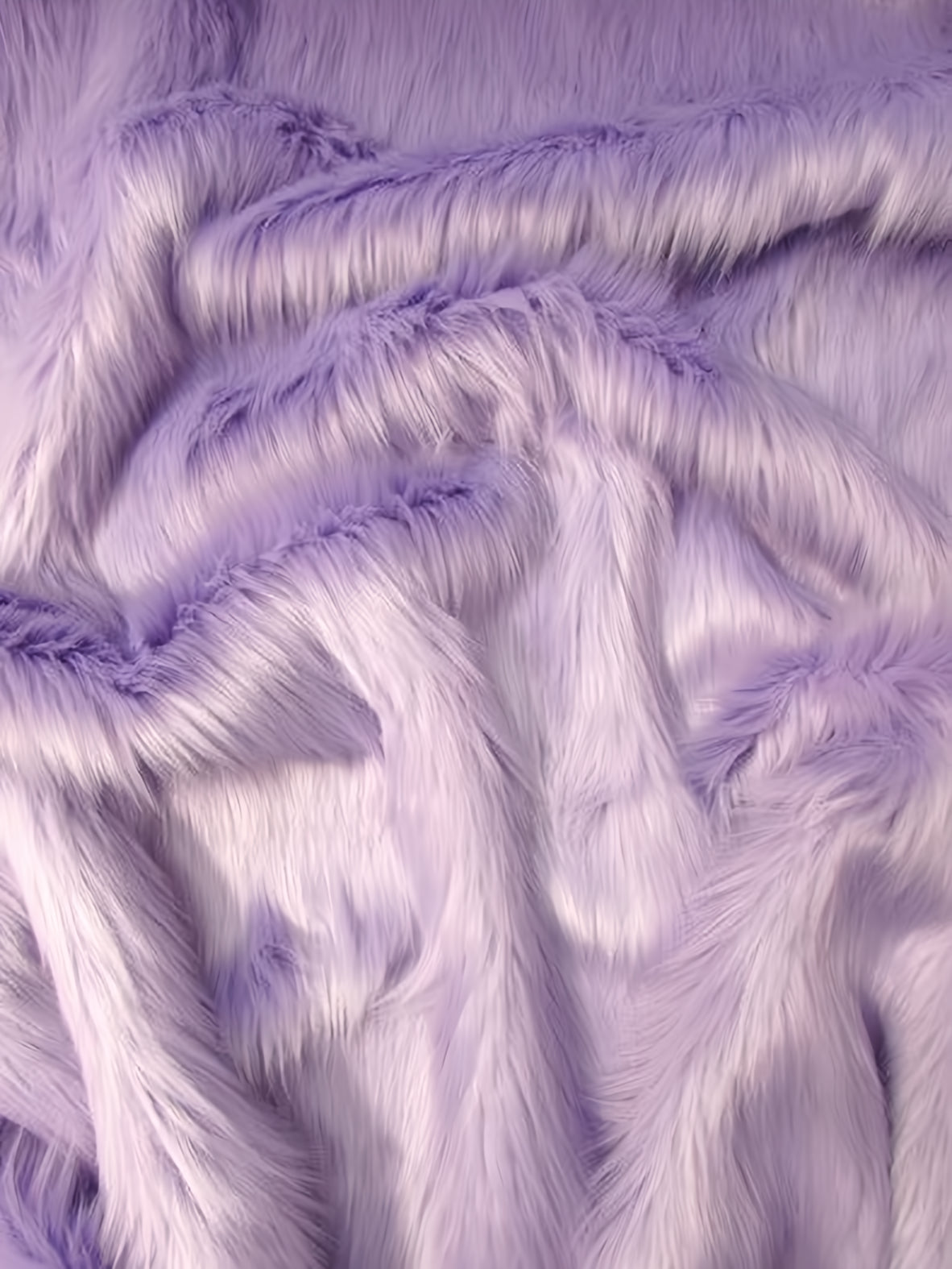 Lavender Shaggy faux fur swatch