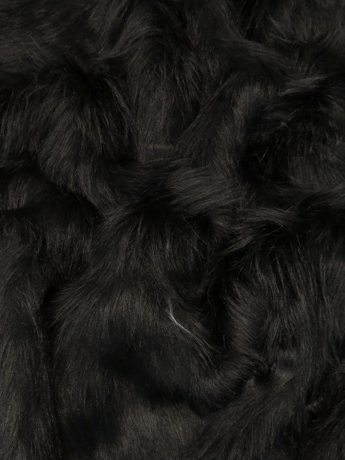 Black faux fur swatch