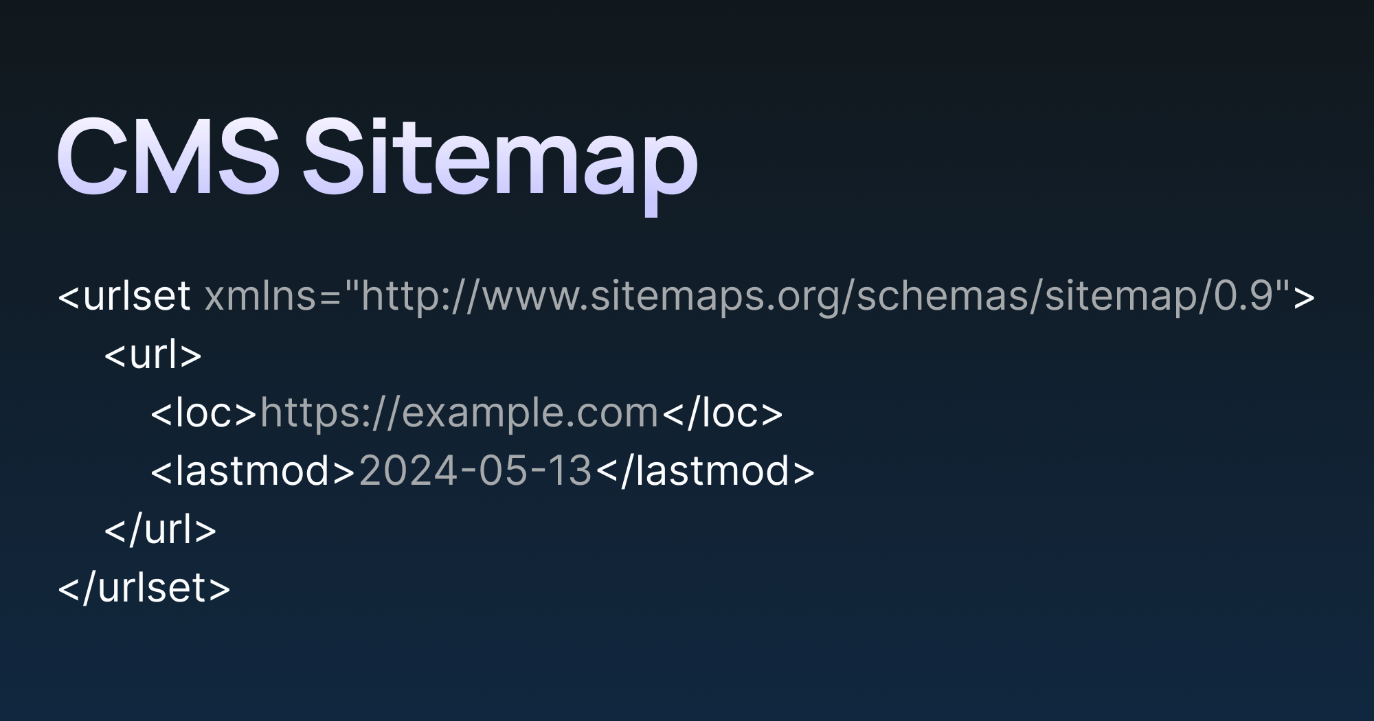 CMS Sitemap — One-click Sitemap Structure