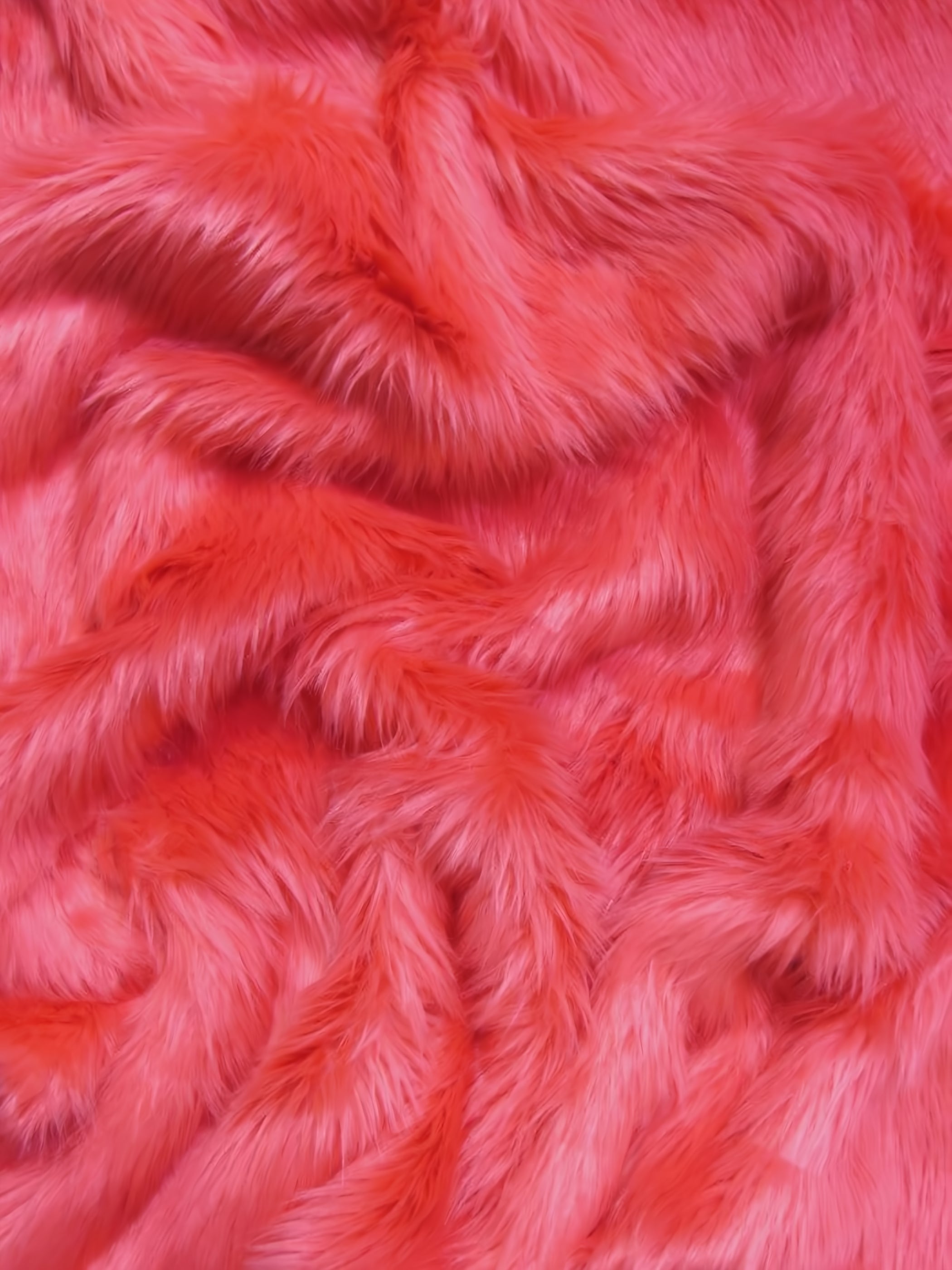 Watermelon Shaggy faux fur swatch