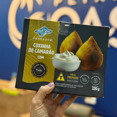 Coxinha de camarão com cream cheese