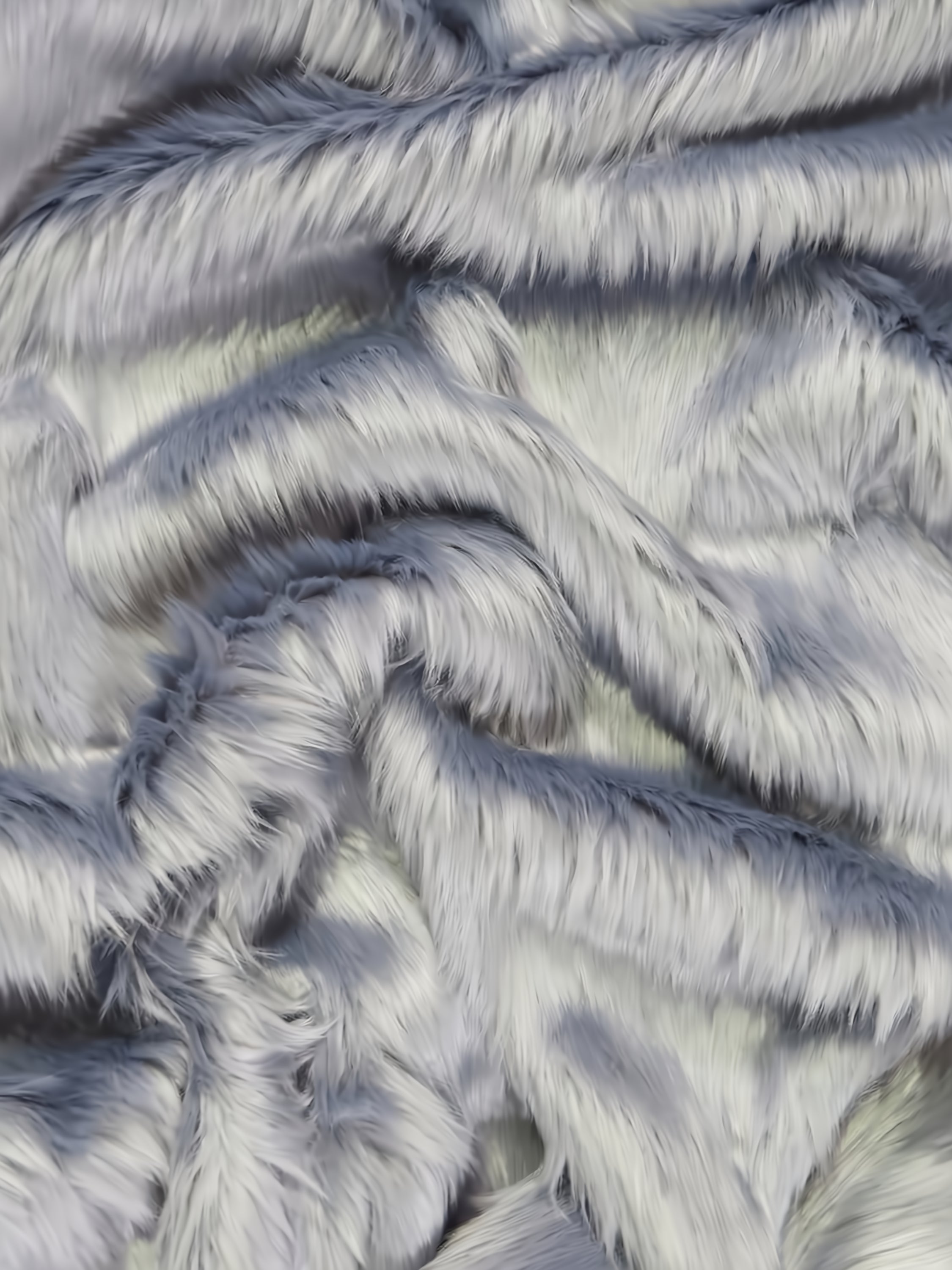 Shadow Blue Shaggy faux fur swatch