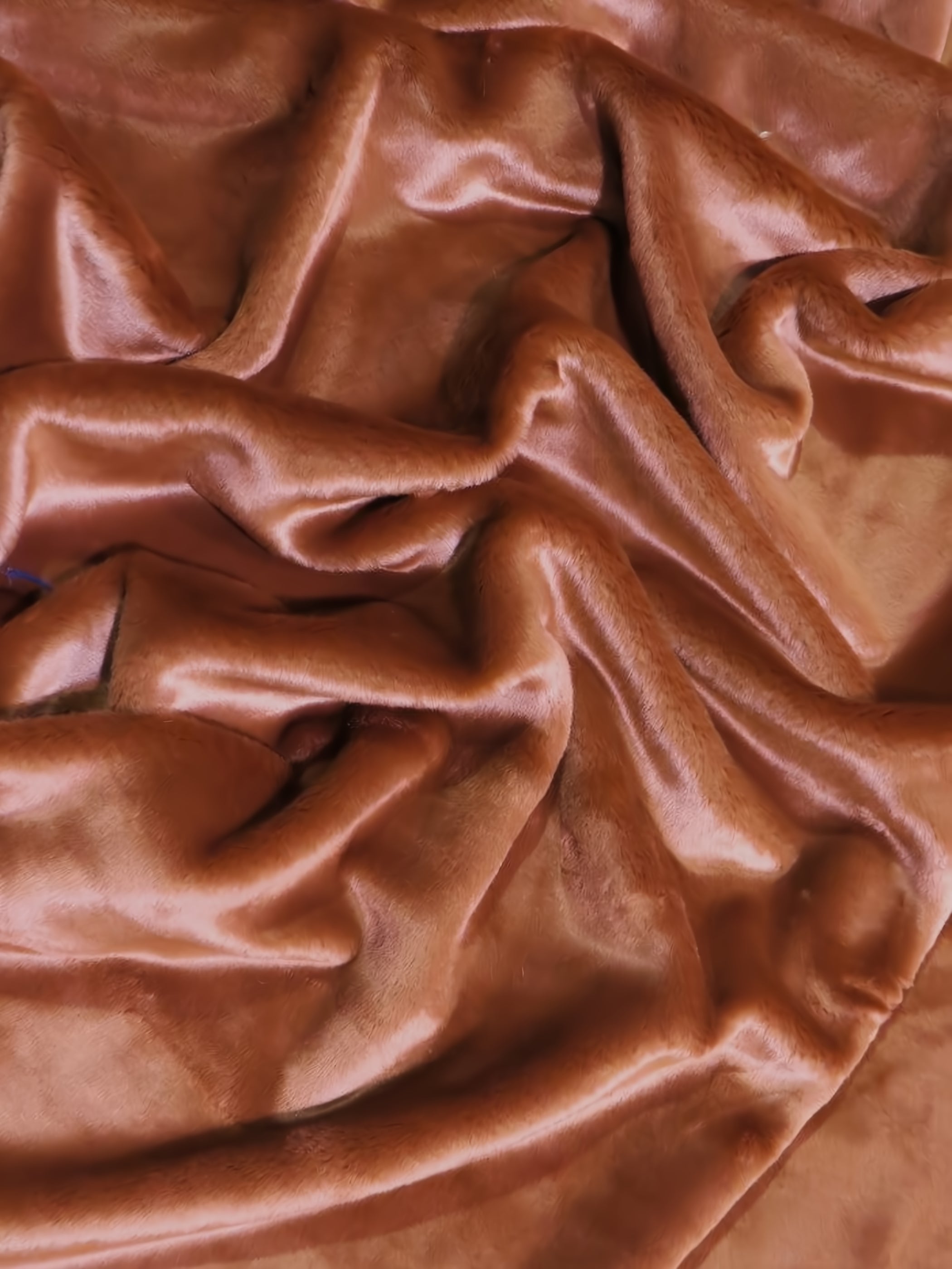 Rust Half Shag faux fur swatch