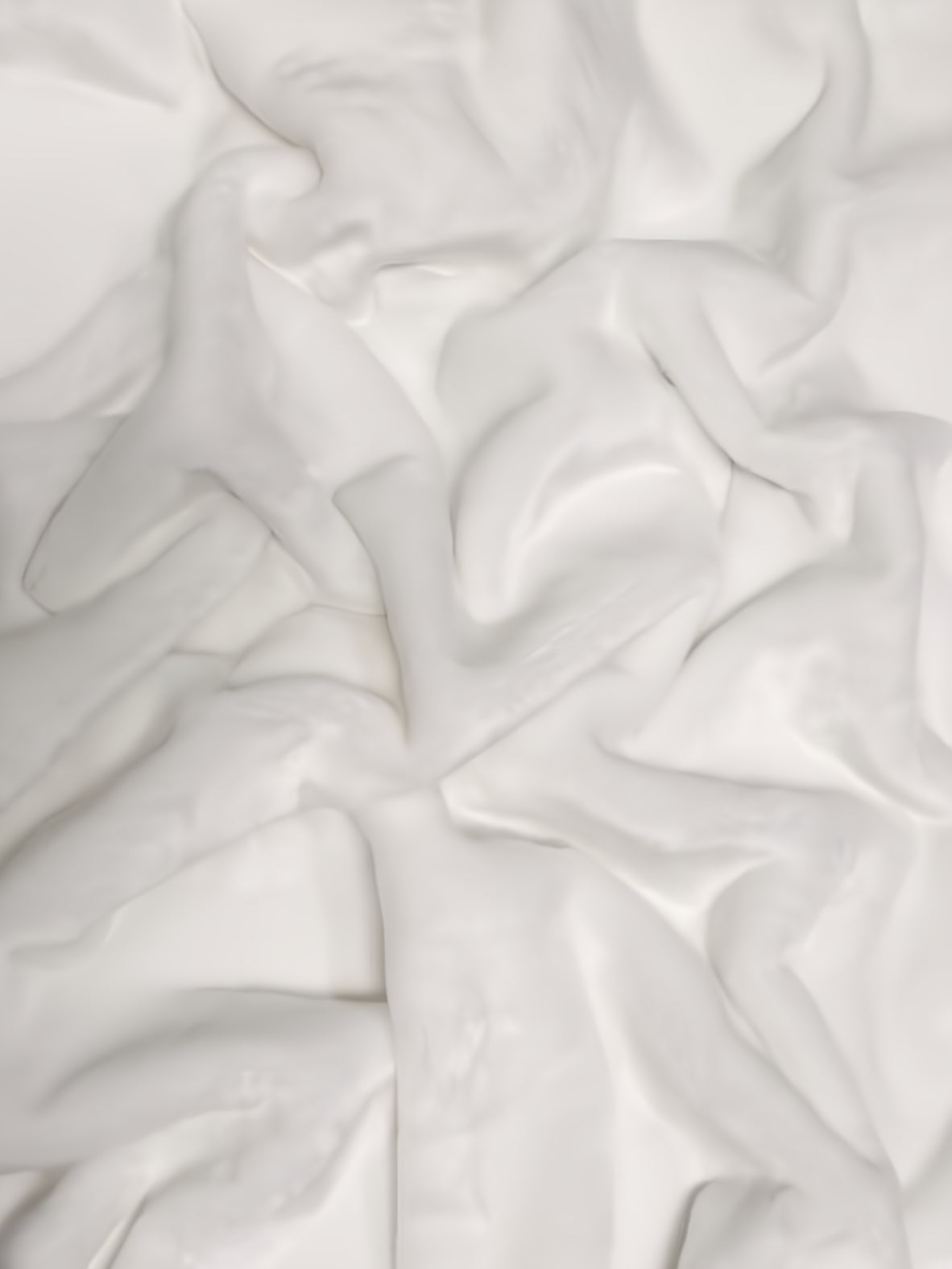 White Half Shag faux fur swatch