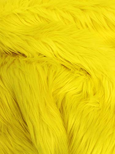 Neon Yellow UV Reactive faux fur swatch