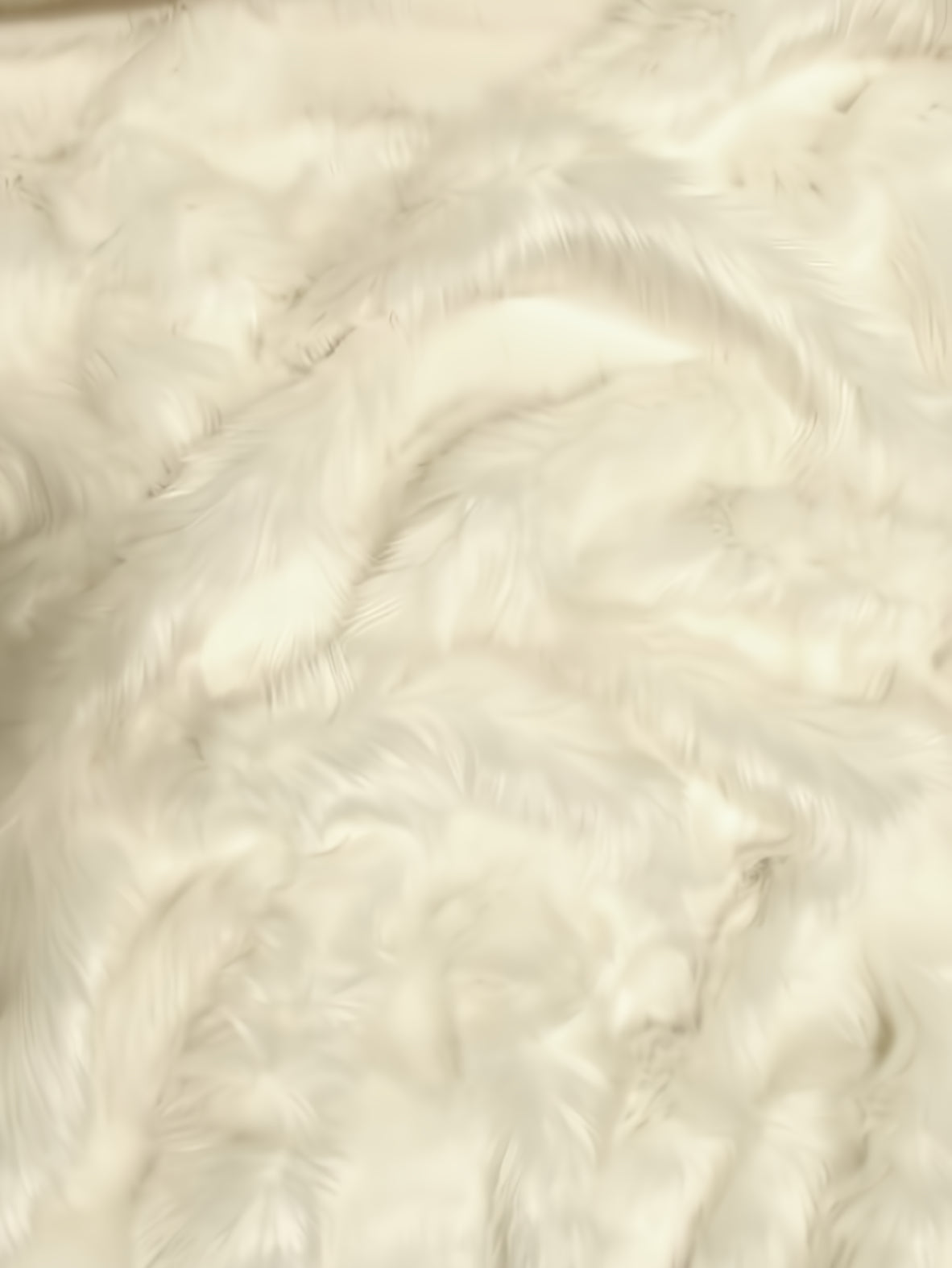 Ivory Shaggy faux fur swatch