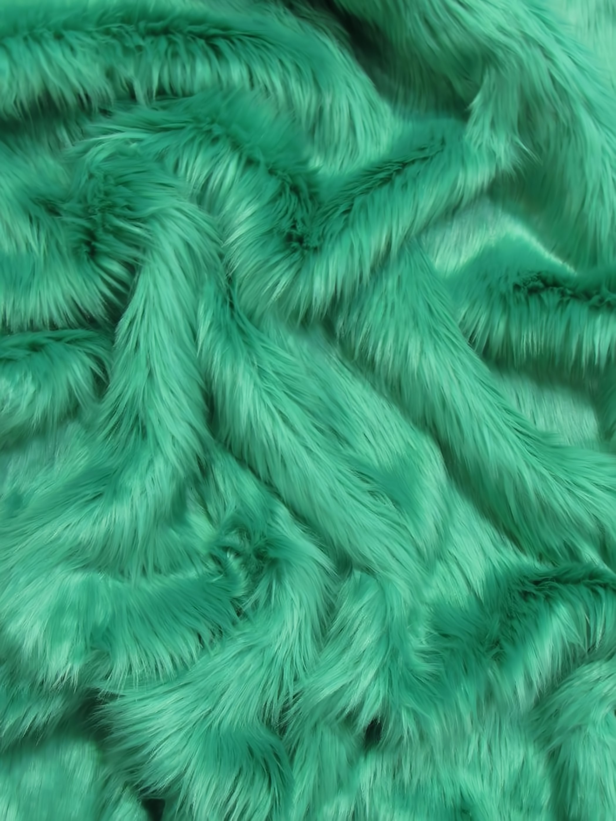Seafoam Shaggy faux fur swatch