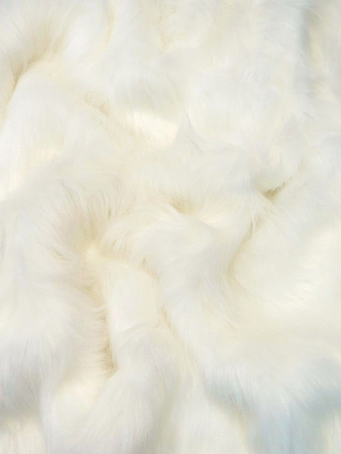 White faux fur swatch