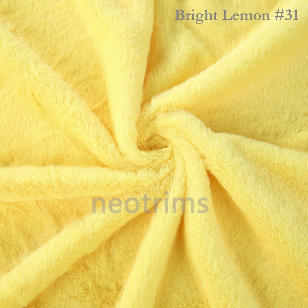 Bright Lemon faux fur swatch