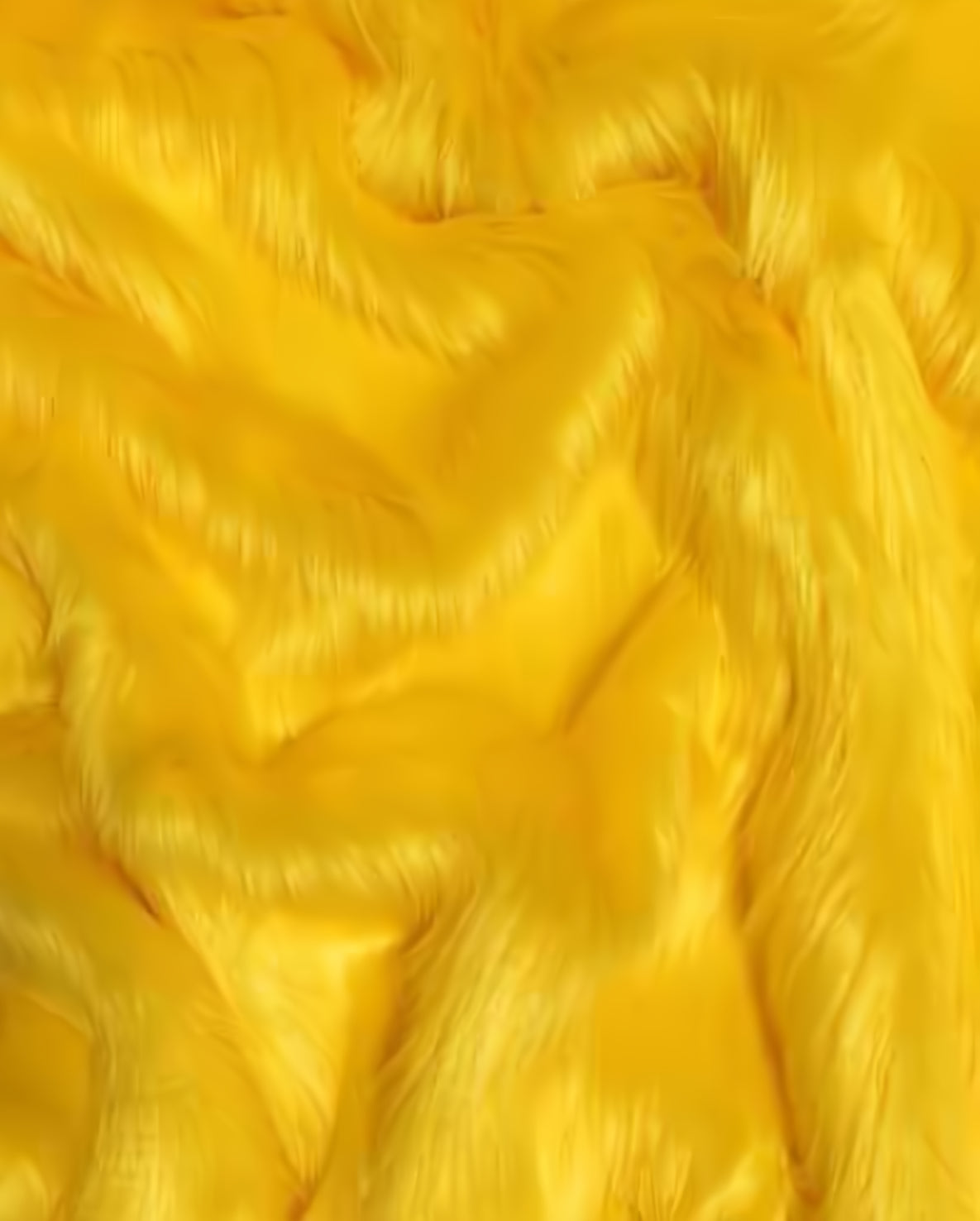 Golden Yellow Shaggy faux fur swatch
