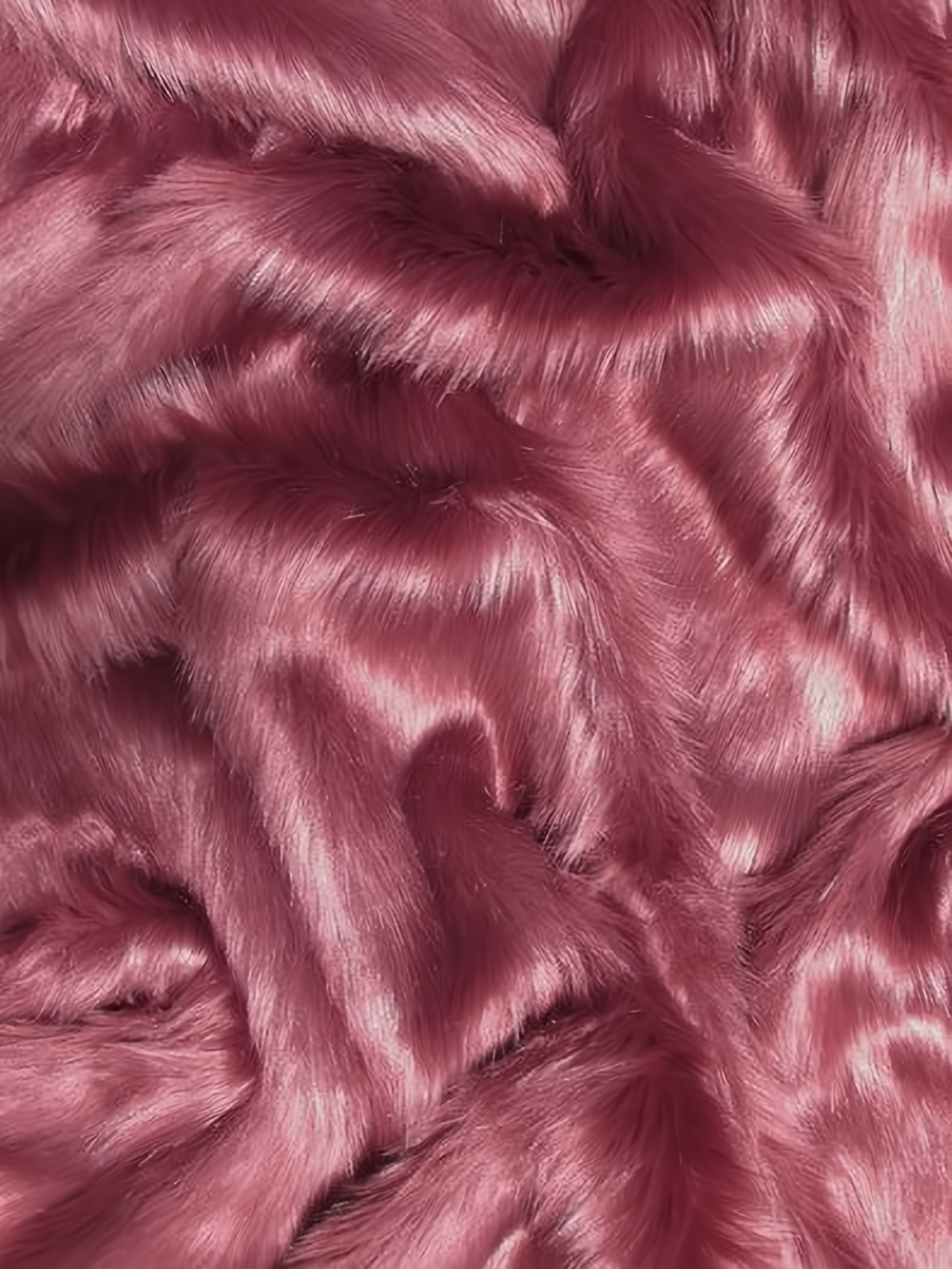 Dusty Rose Shaggy faux fur swatch