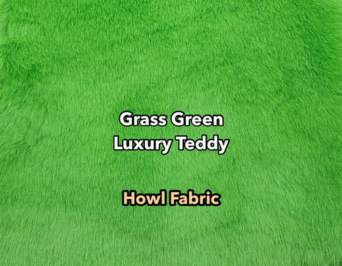 Grass Green Luxury Teddy faux fur swatch