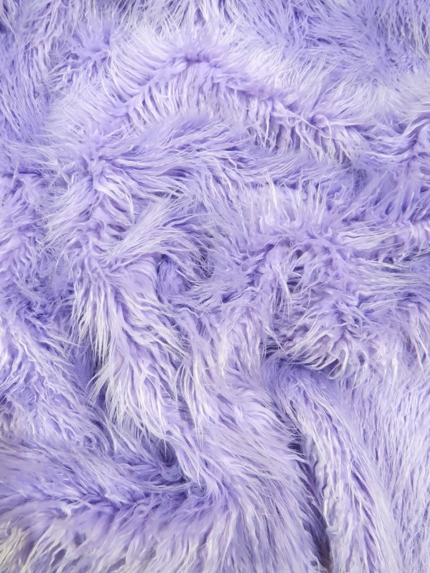 Lavender Curly Mongolian faux fur swatch