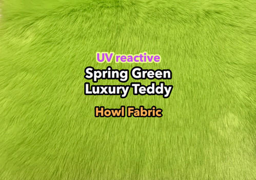 UV Spring Green Luxury Teddy faux fur swatch