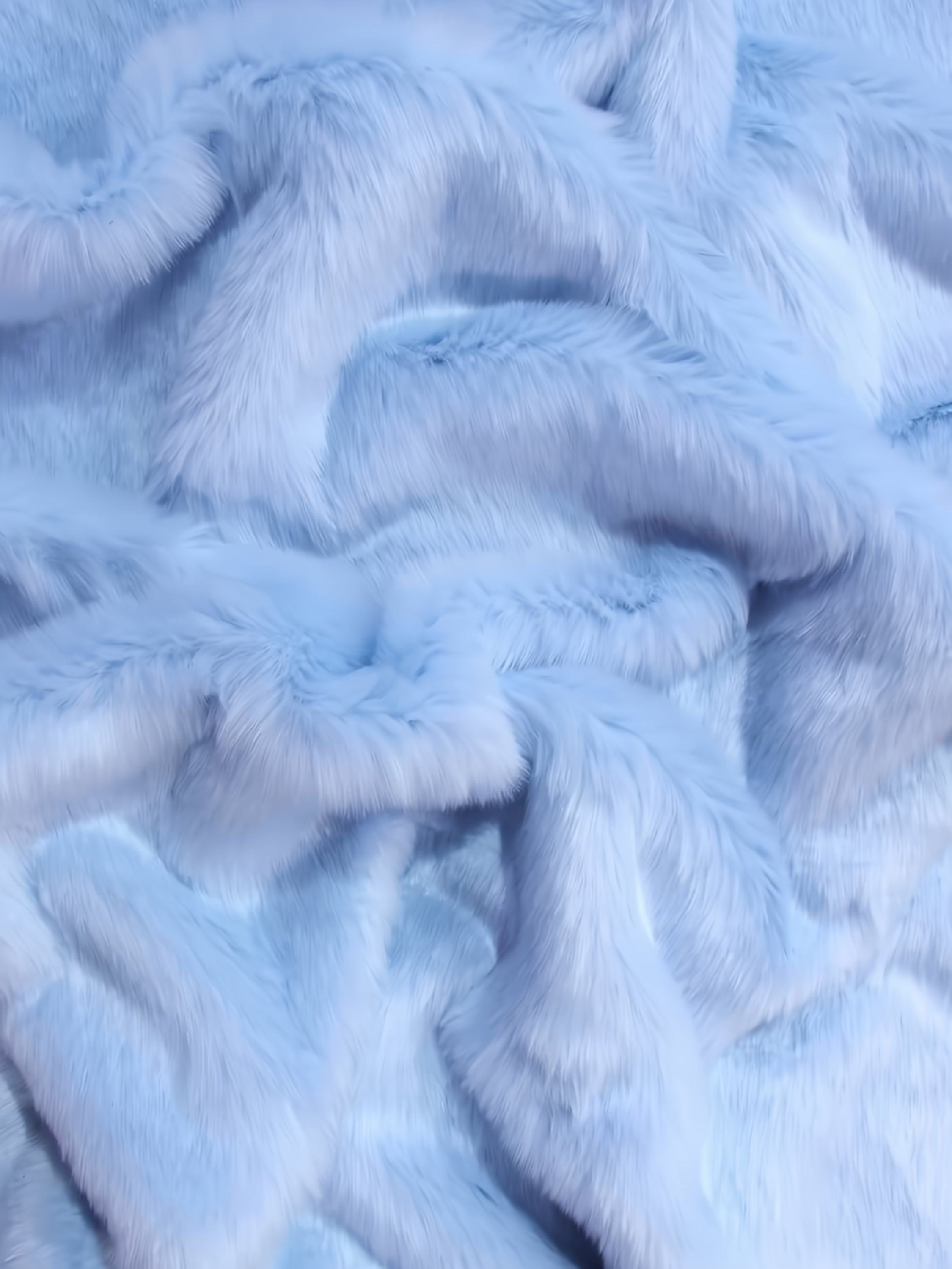 Baby Blue Short Shag faux fur swatch