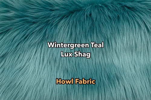 Wintergreen Teal Luxury Shag faux fur swatch