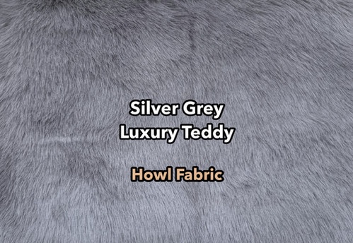 Silver Grey Luxury Teddy faux fur swatch