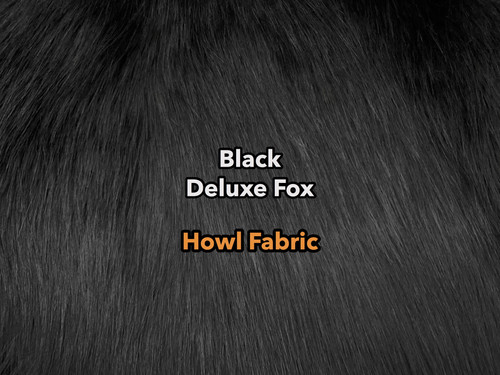 Black Deluxe Fox faux fur swatch