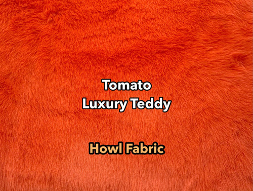 Tomato Luxury Teddy faux fur swatch